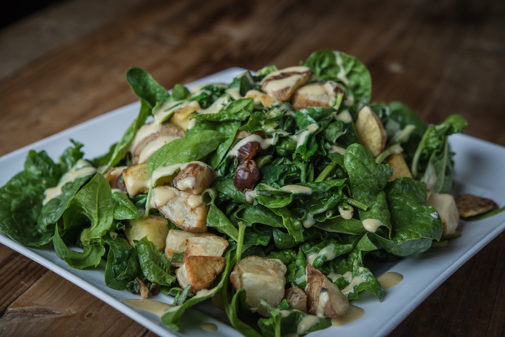 Organic Warm Spinach and Potato Salad