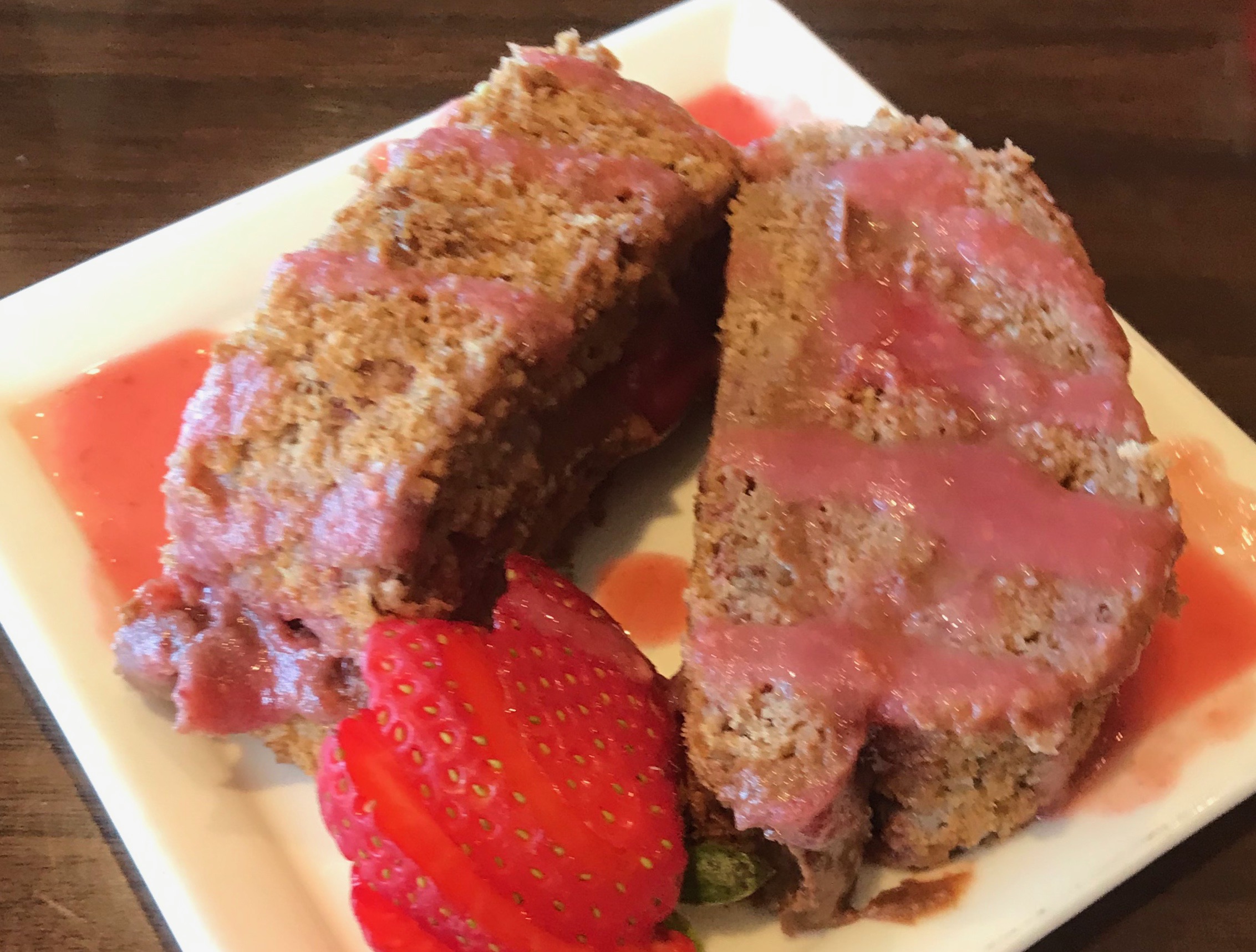 Organic Chocolate Strawberry Swirl Cake