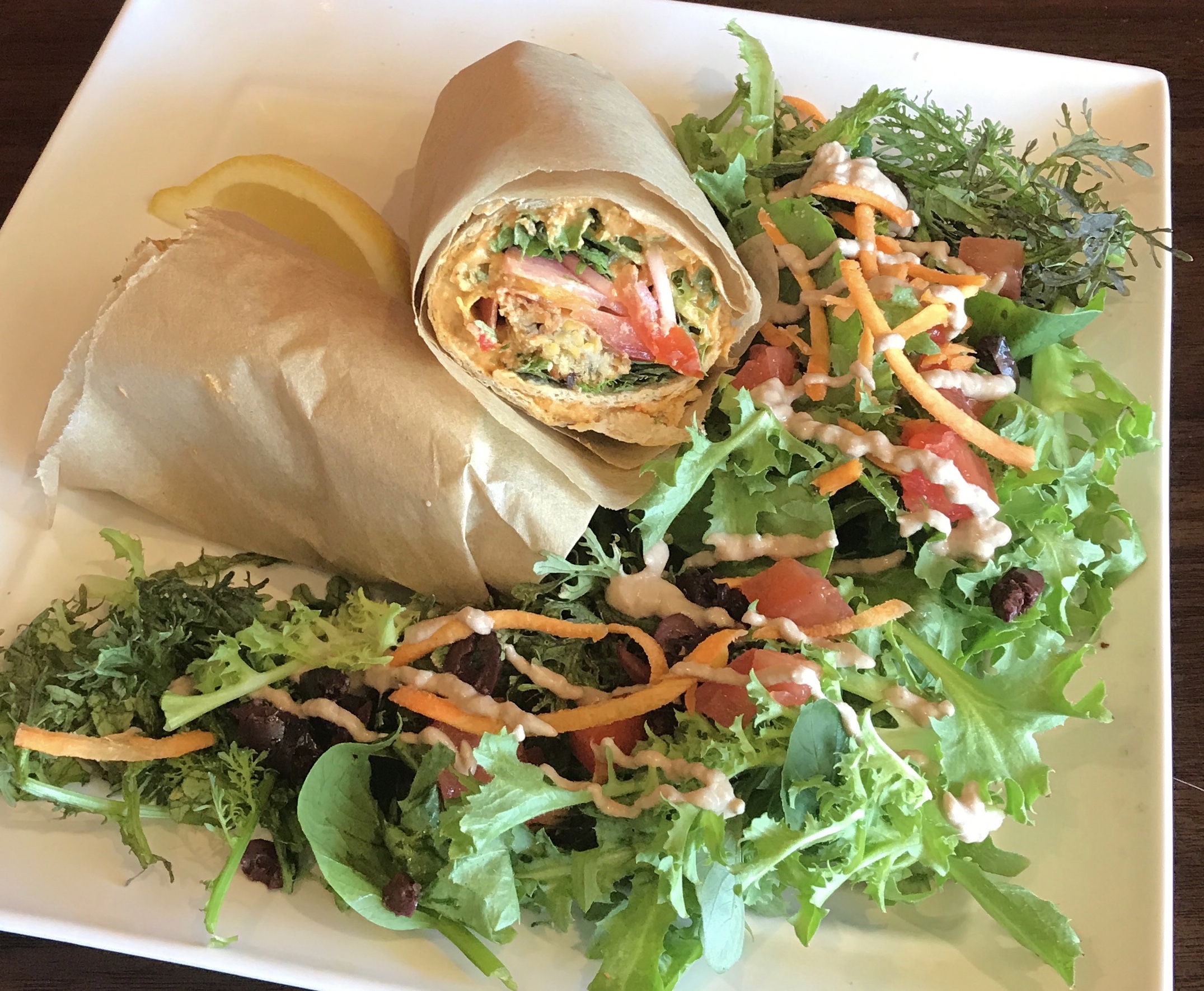 Organic Falafel Hummus Wrap
